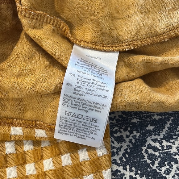 Madewell NWT Gingham Knit Ruffle-Hem Top Size 2X - Picture 6 of 7